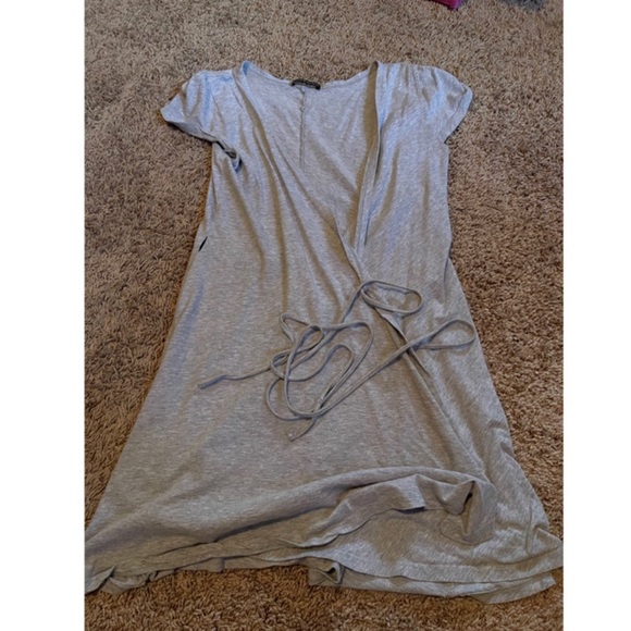 Brandy Melville Dresses Brandy Melville Gray Wrap Dress Poshmark
